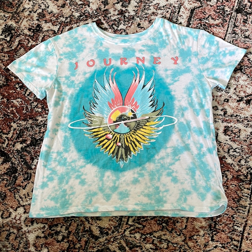 tie dye journey band album cover t shirt